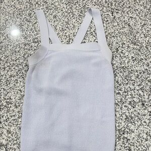 Banana Republic White Ribbed and Knit Camisole